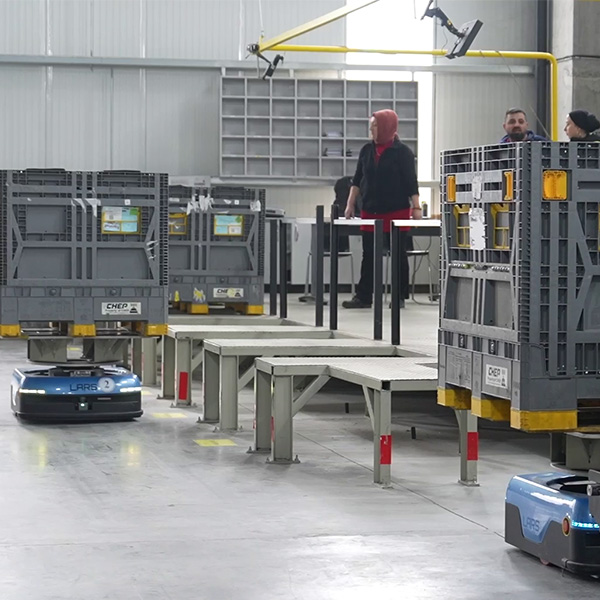 Material Handling Solutions with AGV Robot (AMR Robot)